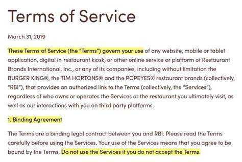 Terms of Service .